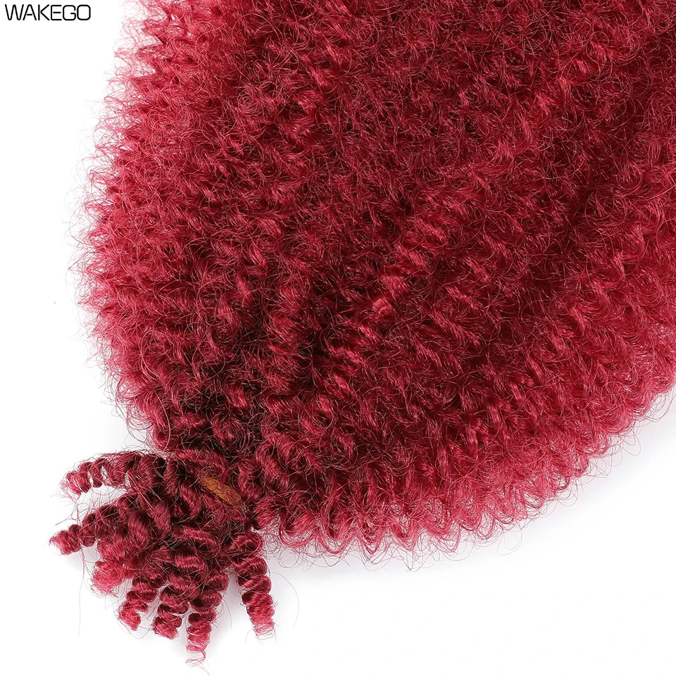 Marley Twist Braiding Hair Ginger Burgundy Ombre Brown Black Springy Afro Twist Hair PreFluffed Spring Twist Kinky Braiding Hair
