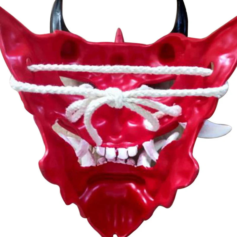 Halloween Prajna Resin Mask Horrible Realistic Costumes Ghost Full Face Cover Masquerade Masks Hanging Dress Up Festival Props