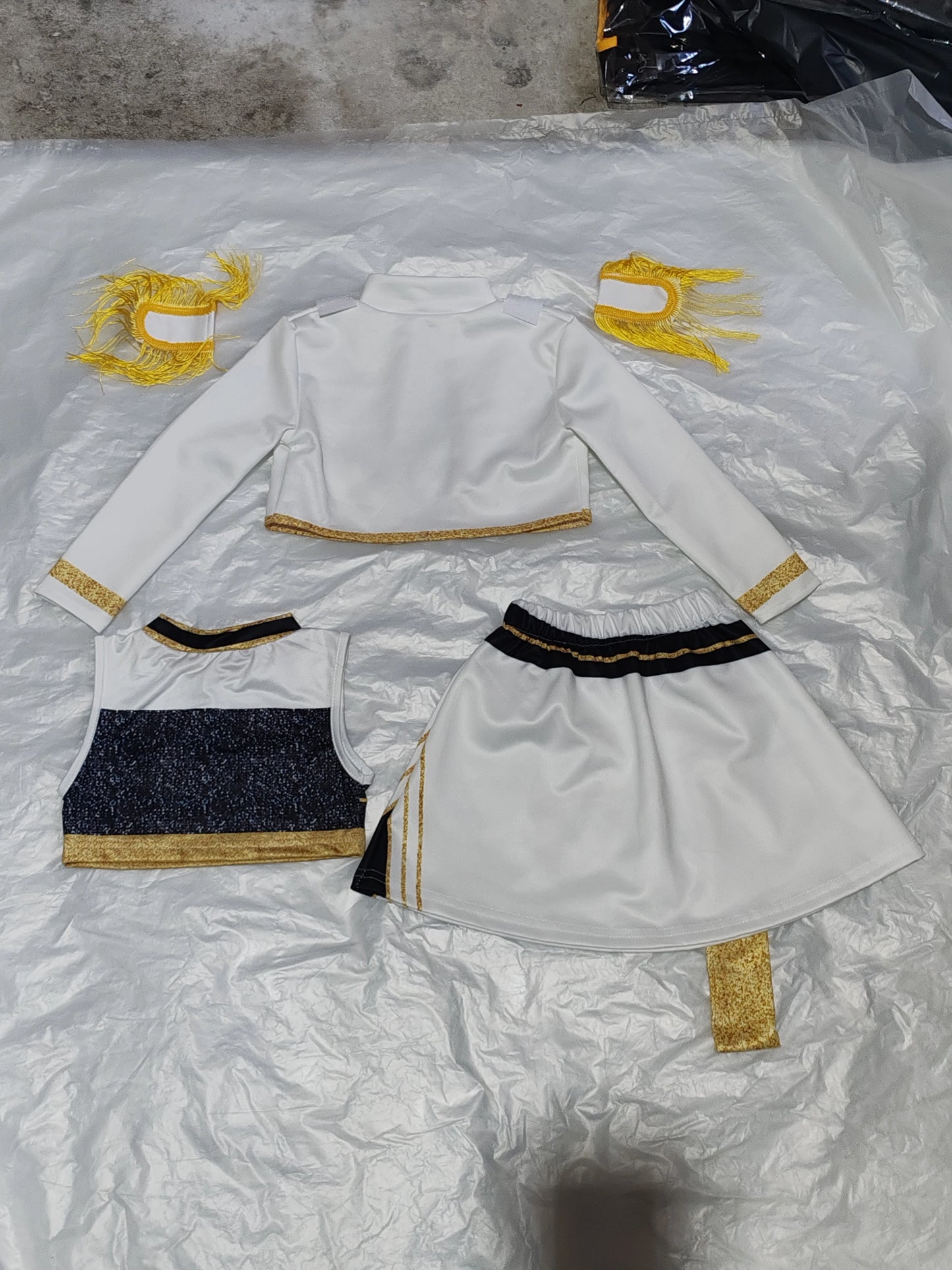 Cool Girl Cosplay Golden Costume Kids 3D Print Idol Group Singing Stage Performance Costume Child Halloween Party Clothes Suit