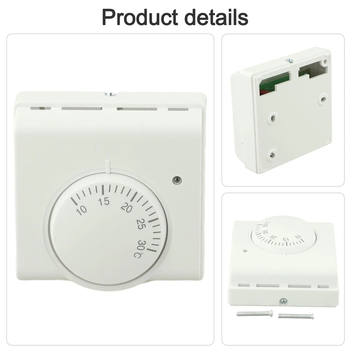 High Quality Practical Brand New Thermostat Temperature Switch White Room 2 Wire 220V AC Temperature Controller