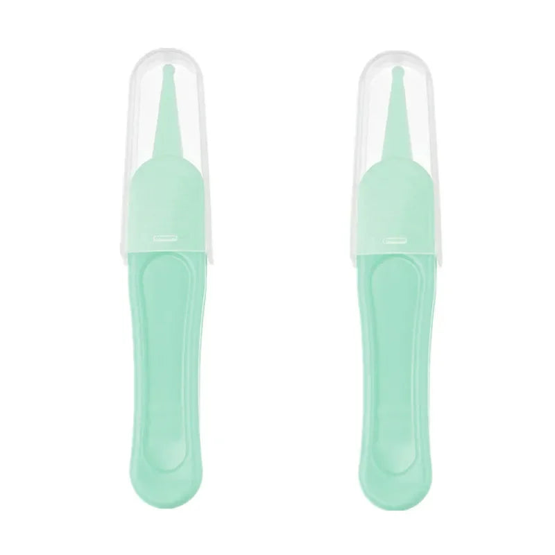 2pcs/lot Safety Obtuse Clean Tweezer for Baby Cleaning Earwax Booger Navel Dirt Tweezer Infant Baby Daily Nursing Care