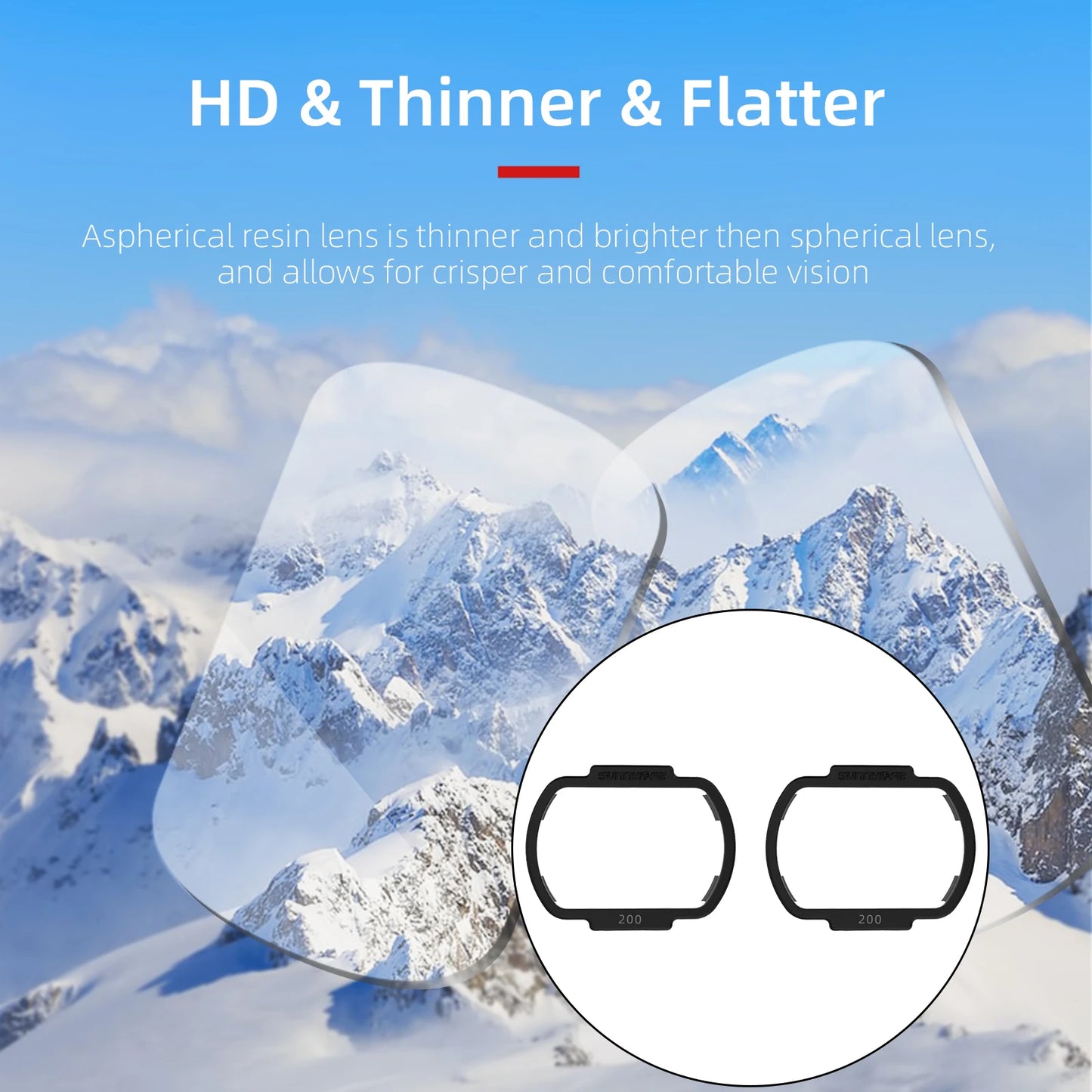 FPV Goggles Diopter Corrective Lenses Myopia Glasses Lenses Nearsighted Lenses Set Fit for DJI Digital FPV Goggles V2 Accessory