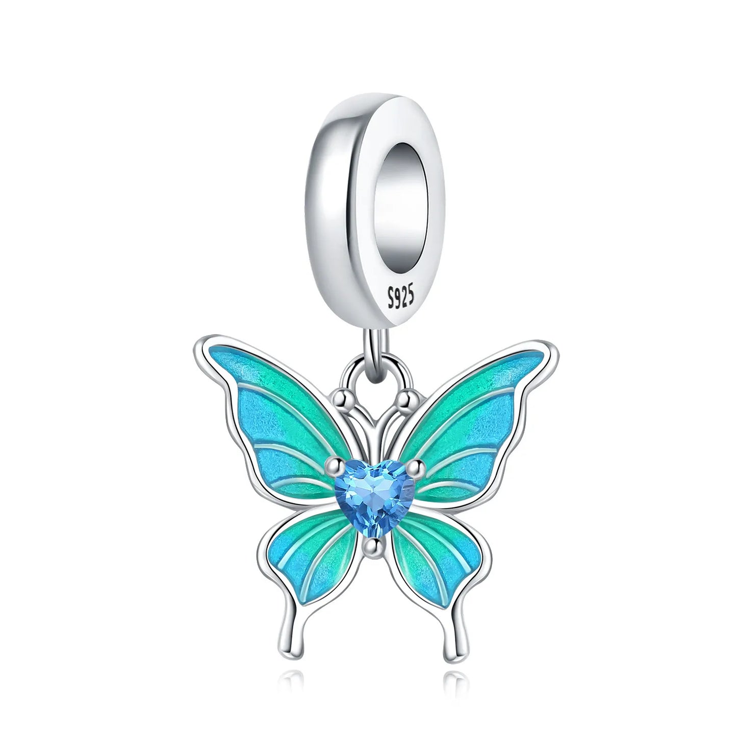 925 Sterling Silver Plated Bee Sunflower Butterfly Charm Pendant Fine Jewelry Women DIY Bracelet Necklace Birthday Party Gift