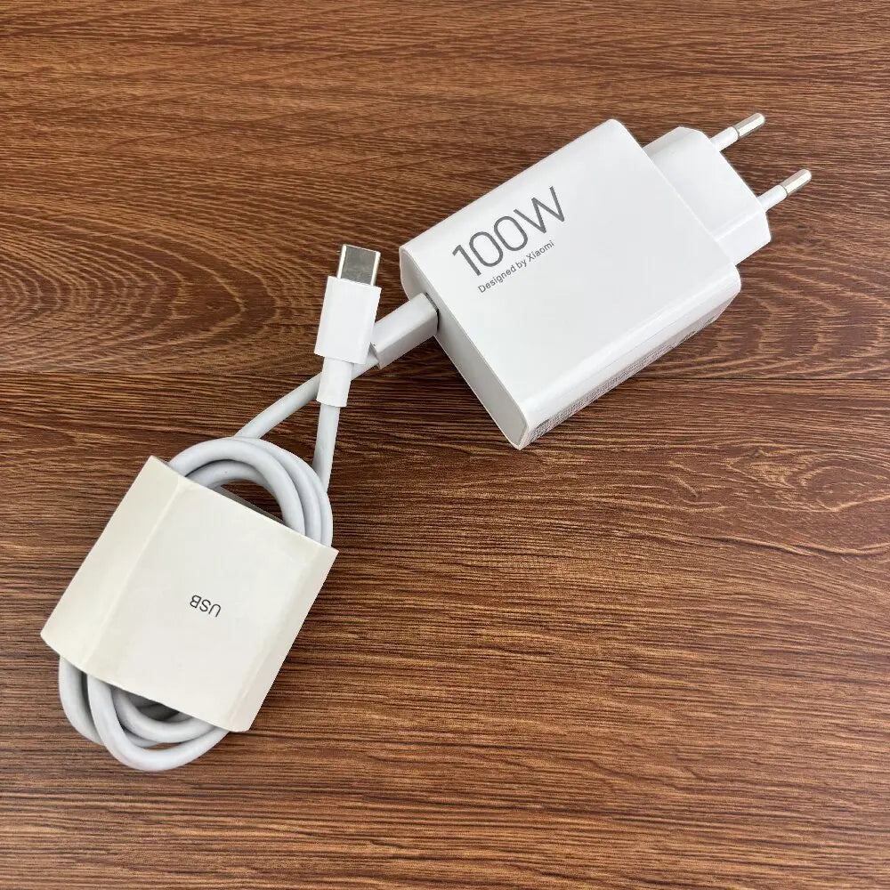 Xiaomi 100W HyperCharge Combo Type-A Power Adapter 1M 6A Turbo Fast Charging Cable for MI 17 15 Ultra 14 13 Redmi K90 80 Pro Max