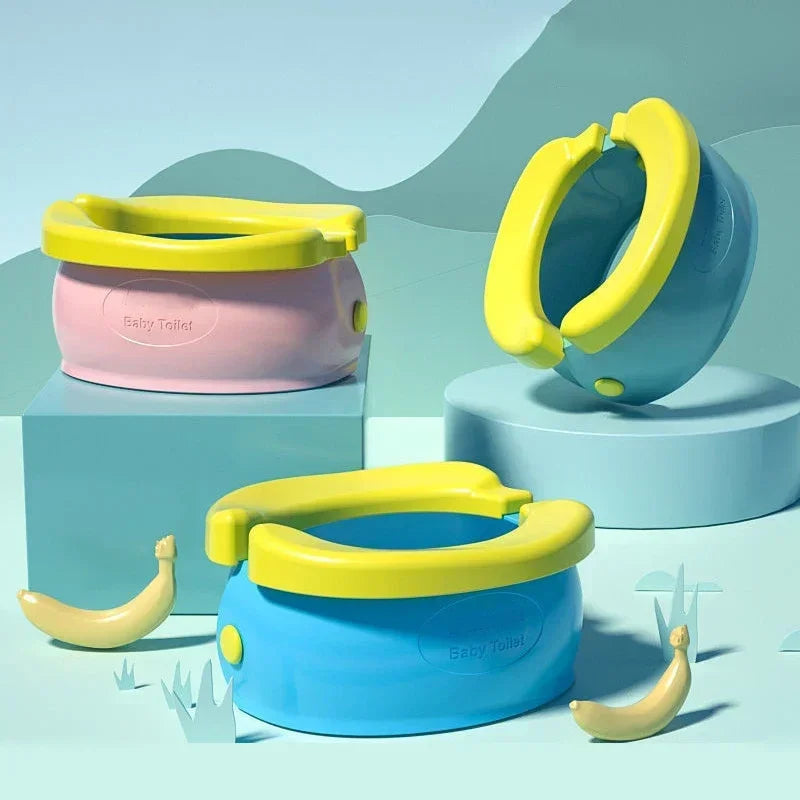 New Children's Foldable Potty Training Seat Easy To Clean Toilet Seat Boys and Girls Birthday Gift Portable Travel Baby Potty