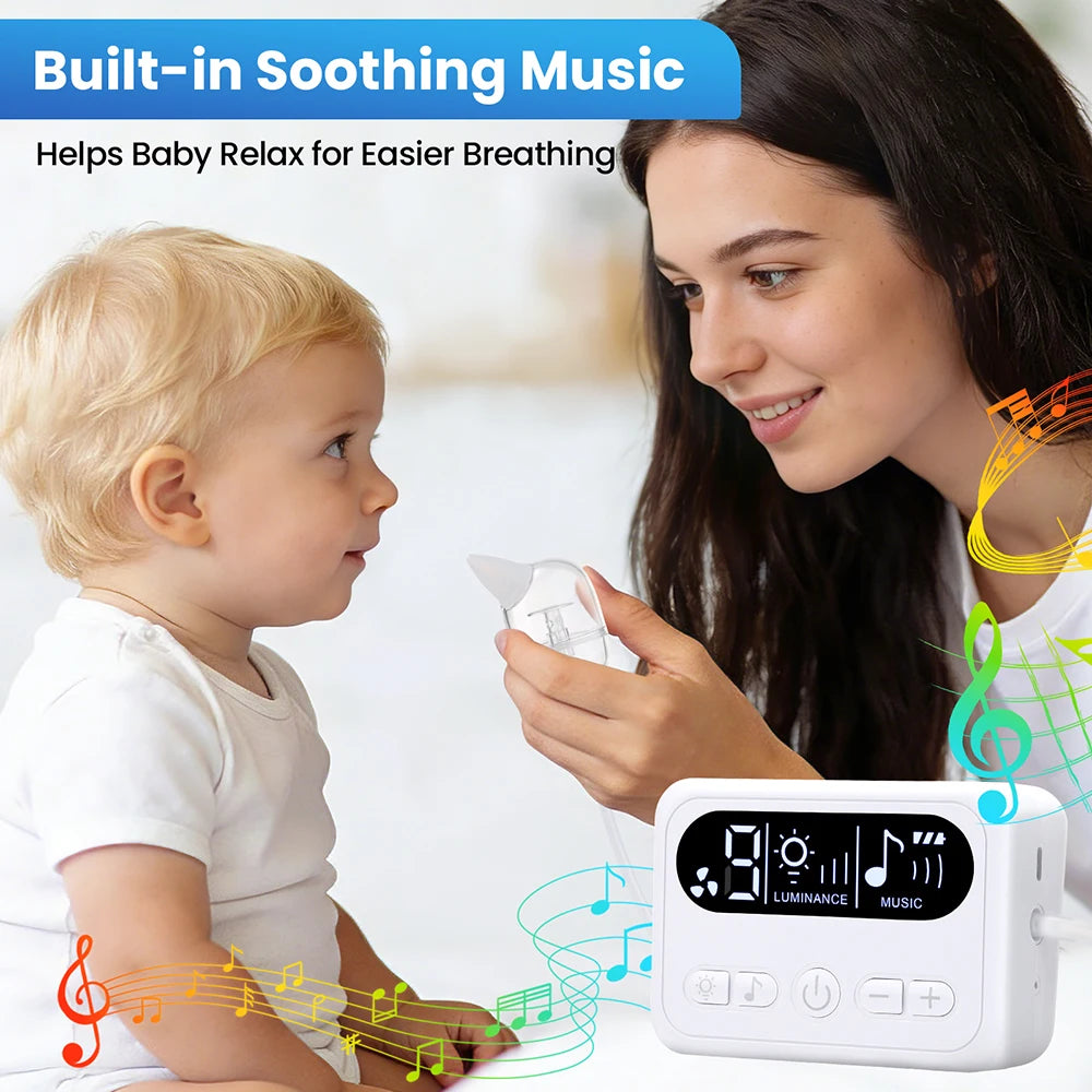 Baby Nasal Aspirator Electric Nose Cleaner Newborn Baby 9-Speed Nose Suction Device Booger Mucus Sucker for Infant Low Noise