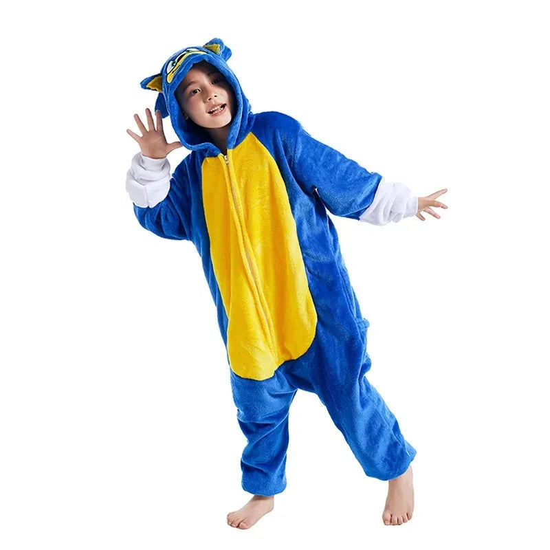 Animal Cosplay Overalls Kigurumi Cat Costume Halloween Carnival Stage Performance Role Play for Adults Kids Clothes Party Set
