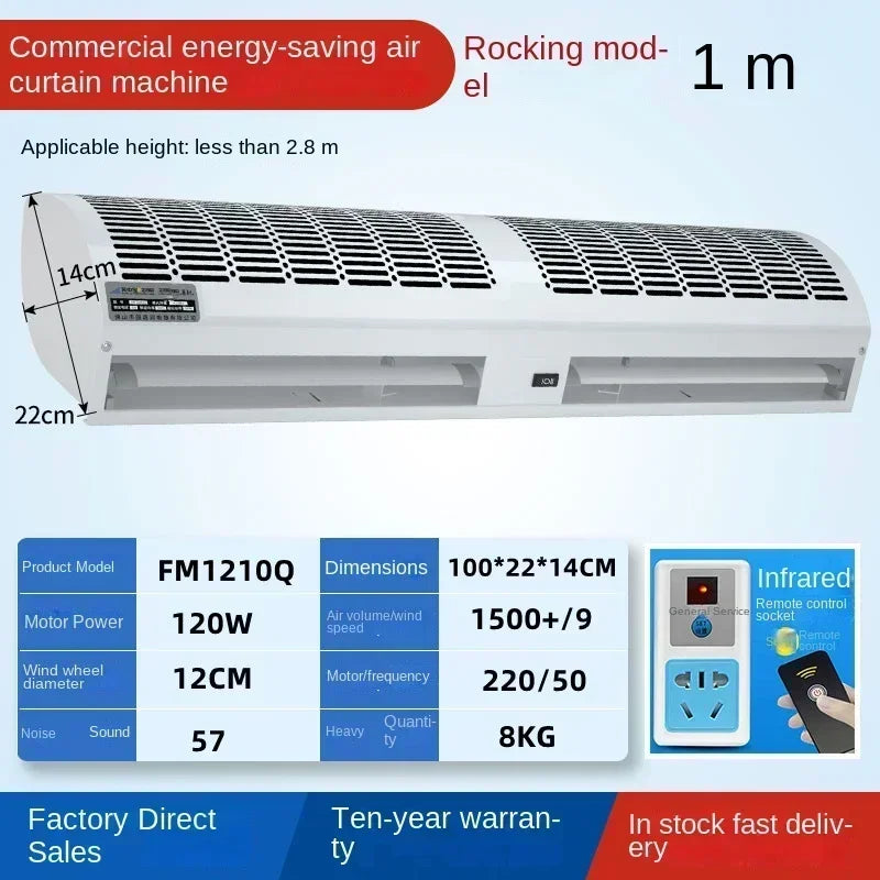 220V Commercial Air Curtain Door for Supermarket and Cold Storage with Silent Operation CAA