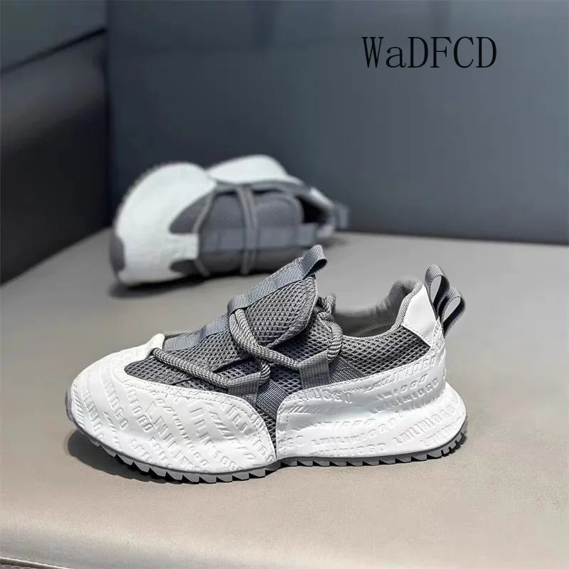 Chunky Sneakers Men Designer Cover Bottom Board Shoes Fashion Casual Leather Fabric Breathable Increased Internal Platform Shoes