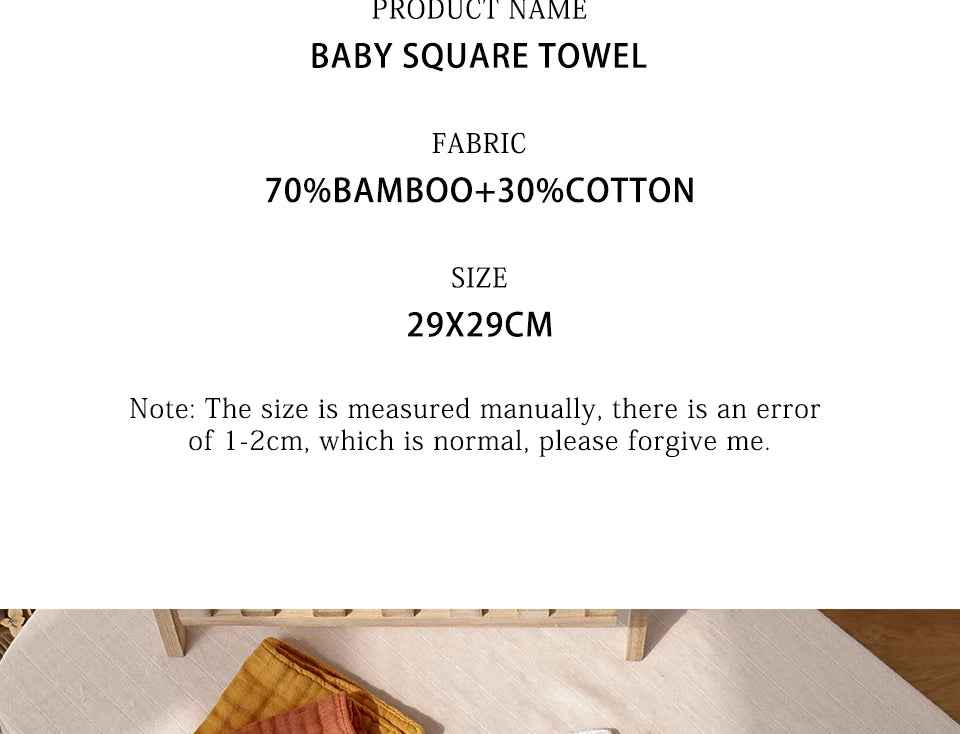 Kangobaby #My Soft Life# 5pcs Pack Bamboo Cotton Breathable Baby Muslin Towel Newborn Burp Cloth
