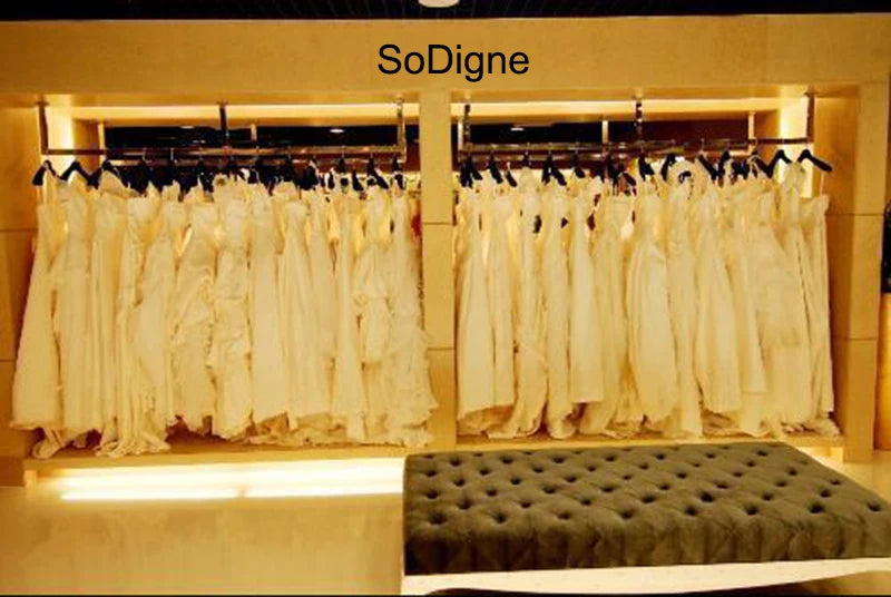 SoDigne A-line Lace Wedding Dresses ﻿Off Shoulder Full Sleeves Bridal Dress Beach Long Wedding Gown Robe De Mairee ﻿Customized