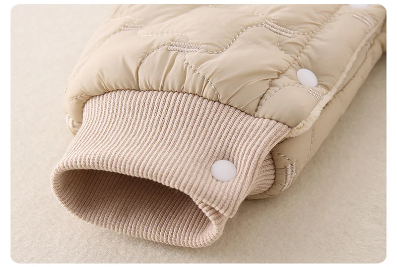Autumn Winter Baby Clothes 0-2Y Newborn Thick Jumpsuit Boys Fur Lining Warm Romper Toddler Girls Cute Hooded Outdoor Clothing