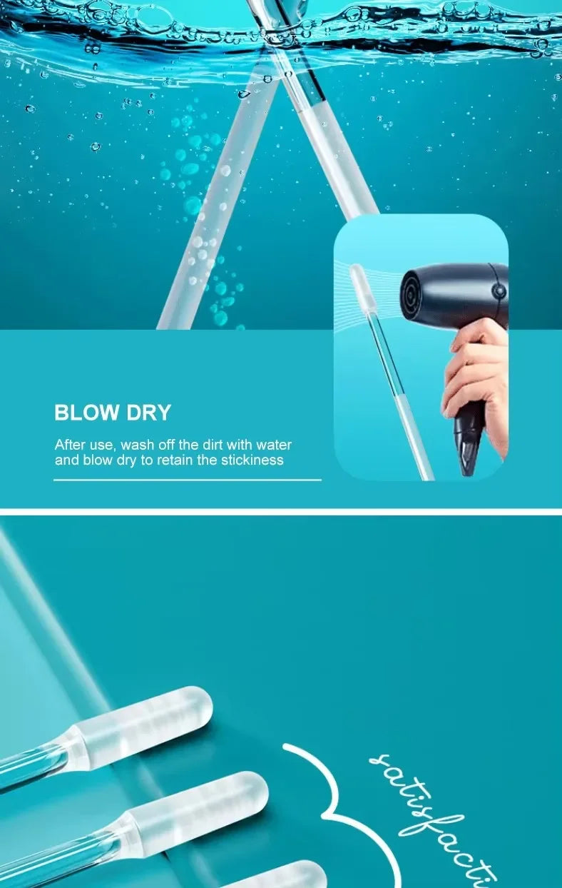 Reusable Silicone Earwax Remover Soft Sticky Ear Picks Disposable Adhesive Gentle Ear Cleaner Safe for Kids Adults