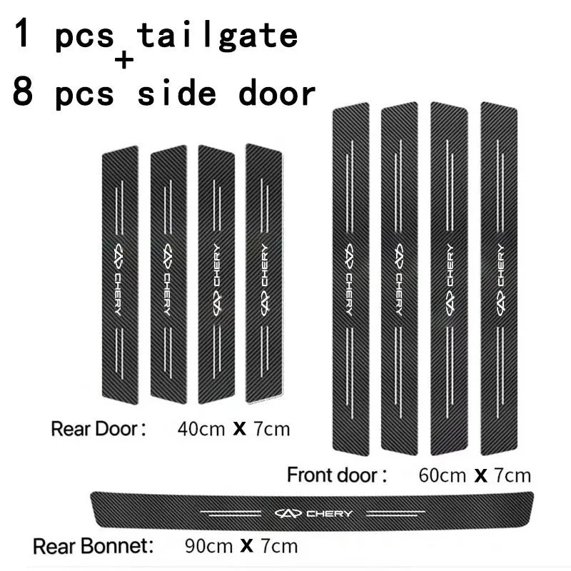 Car Trunk Bumper Guard Decals For Chery TIGGO 3 4 5 7 Pro 8Pro Max MVM X22 DR3 Amulet Fora Fulwin T11 A1 A3 A5 car Accessories