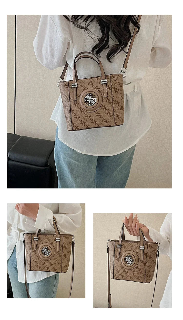 Vintage Leather Diaper Bag For Ladies High-end Simple Fashionable Classic Design Trendy Large Capacity Commuter Backpack