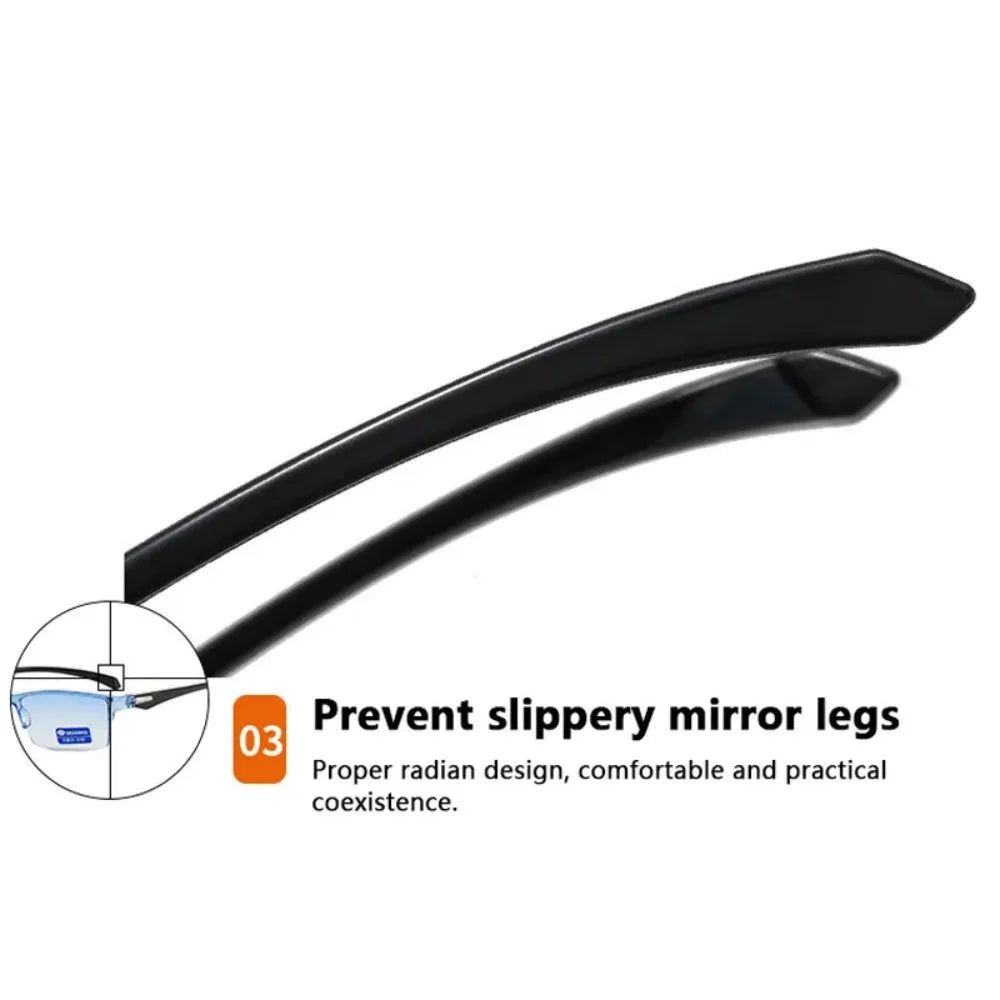 New Smart Automatic Zoom Reading Glasses Rimless Ultralight Anti Blue-ray Radiation Protection Spectacle Computer Goggles Unisex