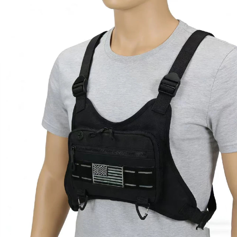 Outdoor Running Cycling Chest Bag Water-Resistant Lightweight With Phone Pouch For Fitness Commute Multi-Scene Men Women