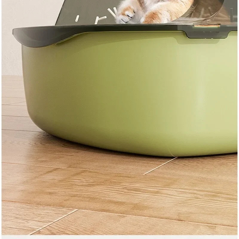 Semi Enclosed Cat Litter Box Breathable Odor Free Anti Splash Pet Supplies for Cats