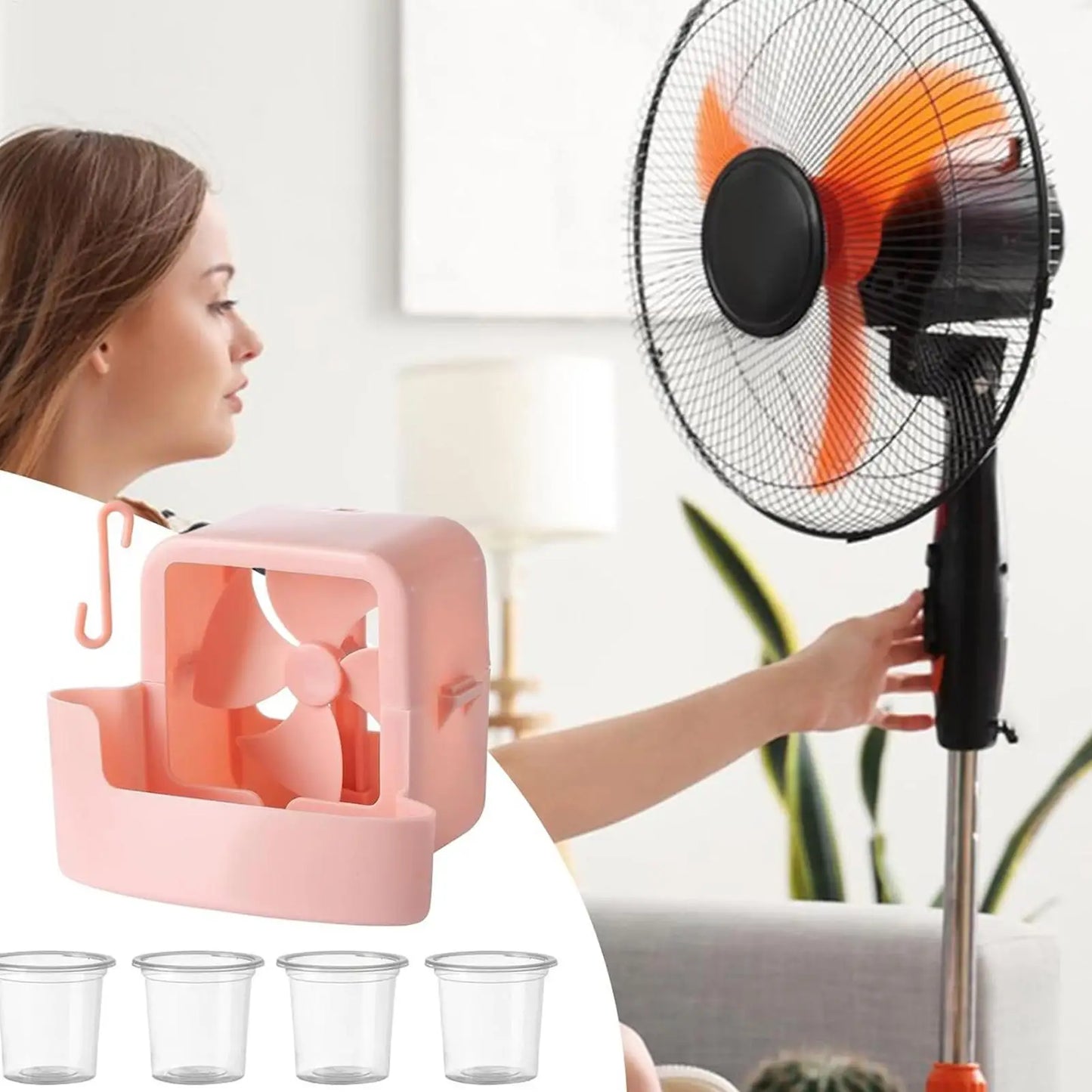 Portable Air Cooler for Summer Desk Clip-On Ice Cooling Fan, Outdoor Camping Essentials, Personal Evaporative Air Conditioner
