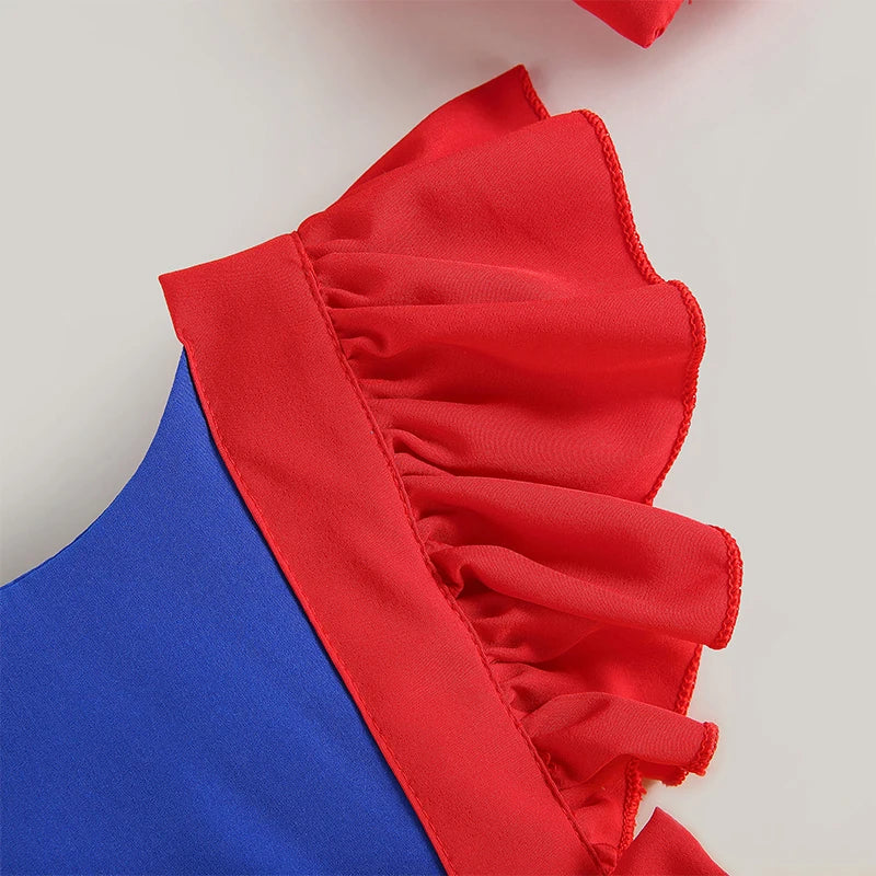 Newborn Baby Girls Romper Costume Sleeveless Dress Infant Tops Shorts Summer Clothes Headban