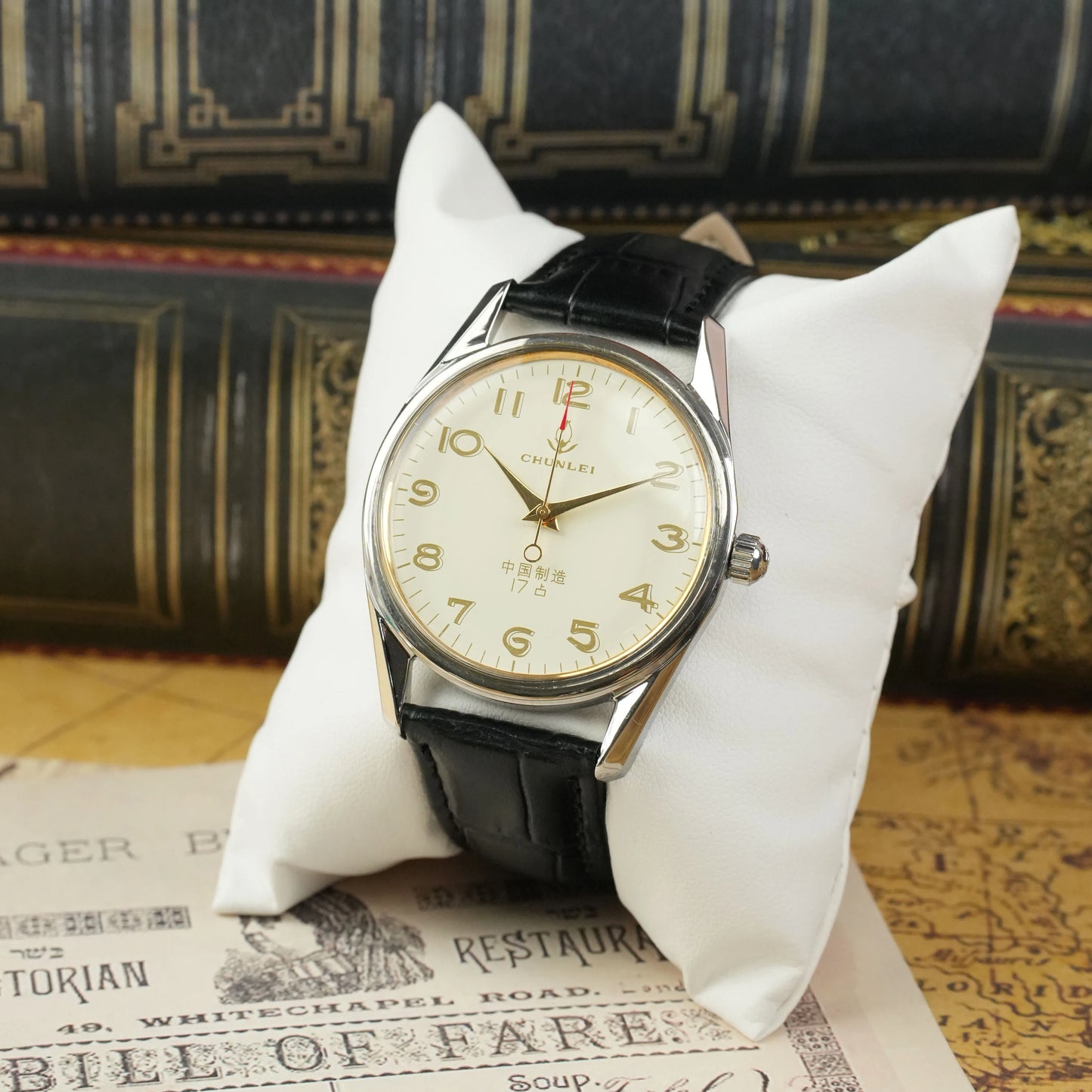 Old Shanghai Diamond Brand Genuine Mechanical Watch Men's Manual Winding Watch Inventory Dad Gift Retro Old Watch