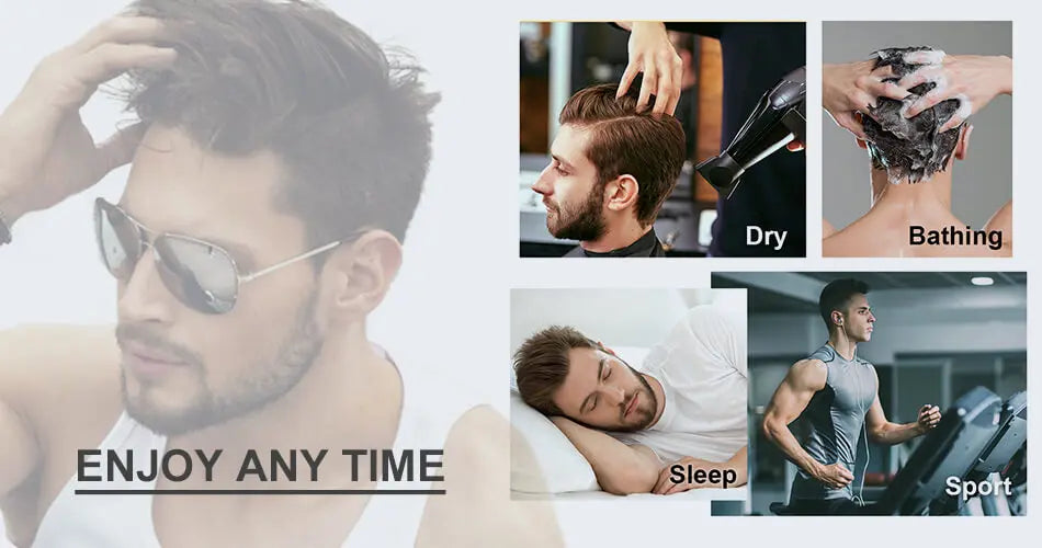 100% Density Full Lace Male Hair Prosthesis Swiss Thin Lace Men's Wig Natural Hairline Human Hair Man Hair System Wigs For Men