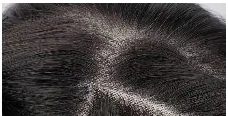 Women Hair Topper 100% Human Hair With Fringe Lace Mechanism Middle Part | 8x12cm 12inch Job Interview Ready