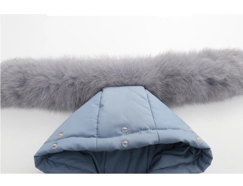2025 Baby Winter Jumpsuit Real Raccoon fur Waterproof Baby Girl Snowsuit Toddler Boy Winter Romper Infant overalls Down Jacket