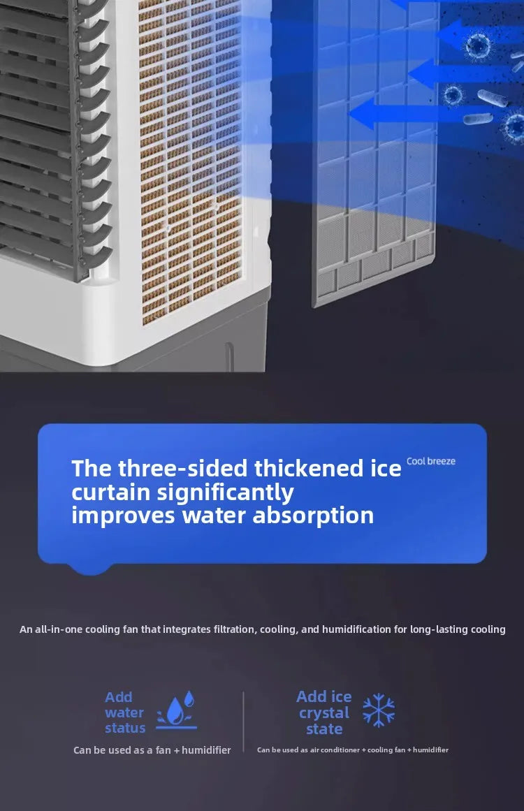 Chigo Air Cooling Fan with Ice Box Powerful Cooling for Hot Summer Days LYH