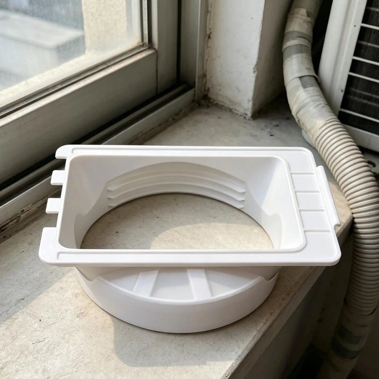 5.9 Inch AC Exhaust Hose Coupler Portable Air Conditioner Vent Tube Connector Interface Adapter for Window Home Bedroom Kitchen