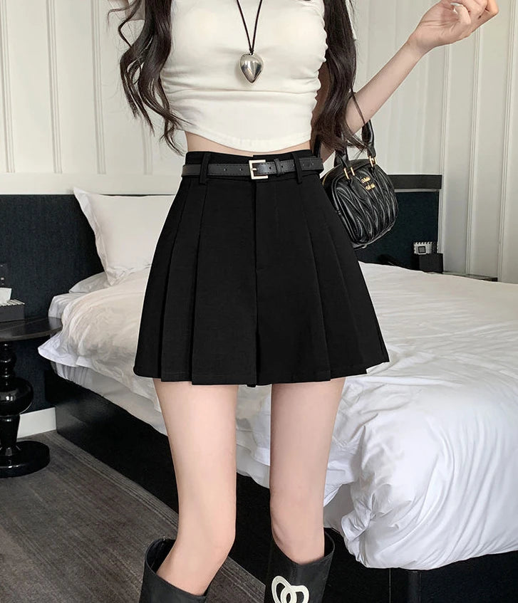 Women's Shorts High Waist Female Short Pants Black Wide Culotte Skirt To Wear XL Flowy Stretchy Harajuku Fashion Cheap Designer