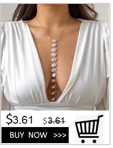 IngeSight.Z Sexy Single Row Round Imitation Pearls Bra Chest Chain Necklace Women Simple Copper Link Chain Bikini Body Jewelry