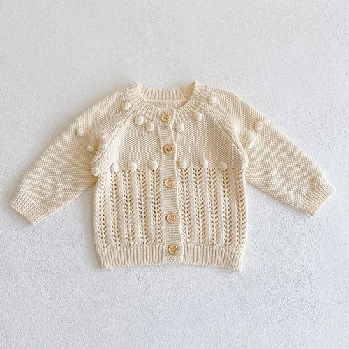 Autumn Winter Newborn Baby Girls Knitting Clothing Set Floral Embroidery Cardigan+Jumpsuit Infant Baby Knitted Clothes Suit