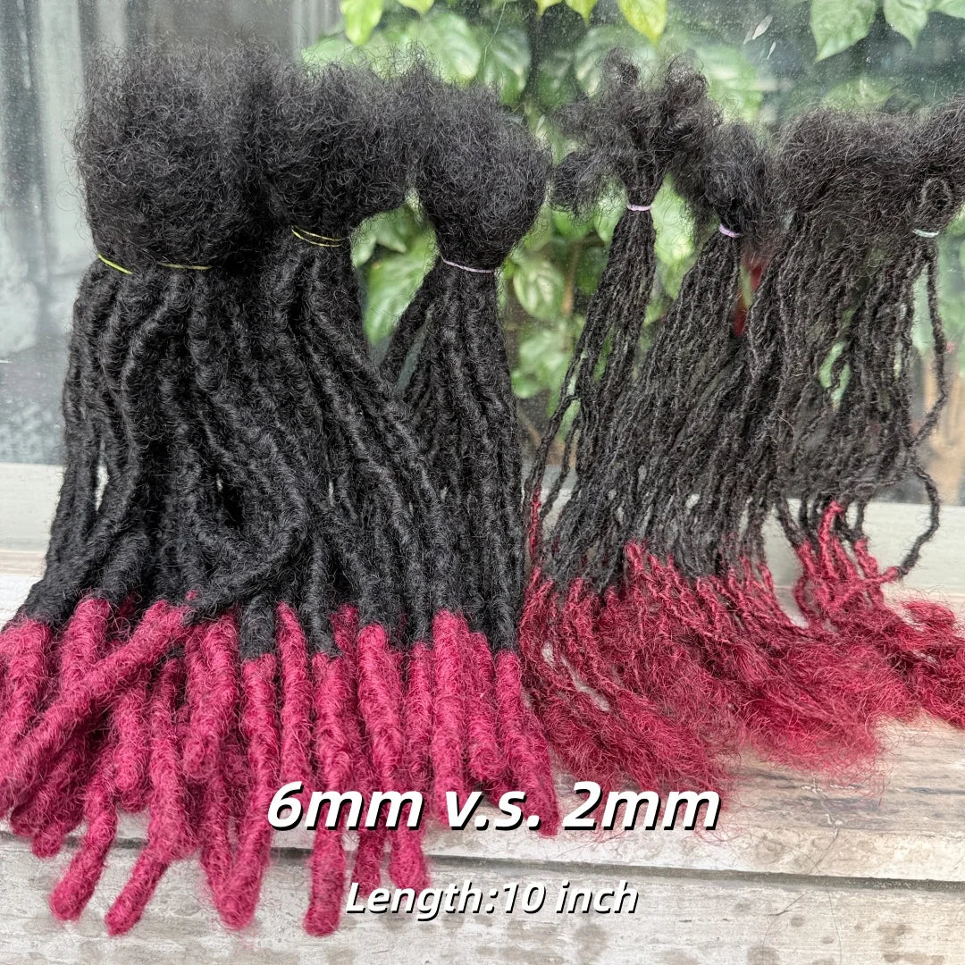 0.2 Sisterlocs Handmade Interlocs Dreadlock 100% Real Human Hair Permanent Micro Locs Extensions Natural Looking Soft Dreadlock