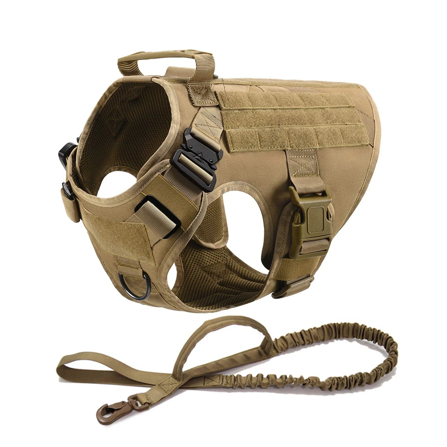 Military Dog Harness Collar Leash Molle Pouches For Medium Large Dogs Pet German Shepherd Training Walking Vest Dog Harnesses