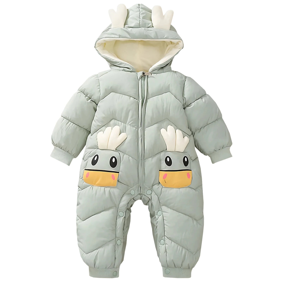 Toddler Kids Winter Rompers,Girls Down Cotton Jacket,Fleece Hood Jumpsuits,Winter Children's Overalls,Boys Snowsuits with Pocket