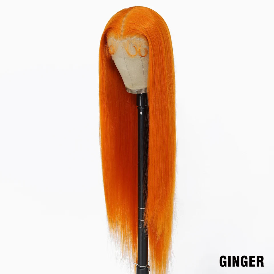 Highlight 13x6 Synthetic Lace Frontal Wigs For Women 40 Inch Long Silky Straight Lace Front Wigs High Quality American Afro Wigs