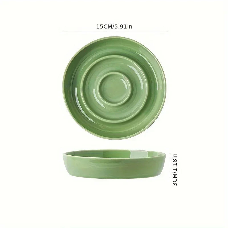 New Ceramic Cat Slow Food Bowl Anti-choking Small Dog Food Bowl Pet Supply