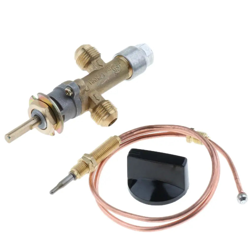Gas Furnace Propane Gas Fire Pit Heater Control Valve w/ Thermocouple & Knob