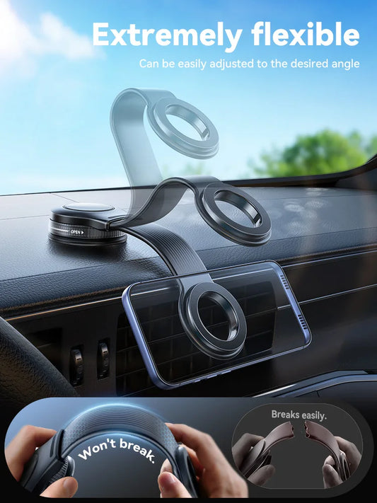 oyroom Car Magnetic Phone Mount Holder Flexible Memory Alloy Suction Cup Mobile Phone Stand Suitable for Instrument Panel ZS518