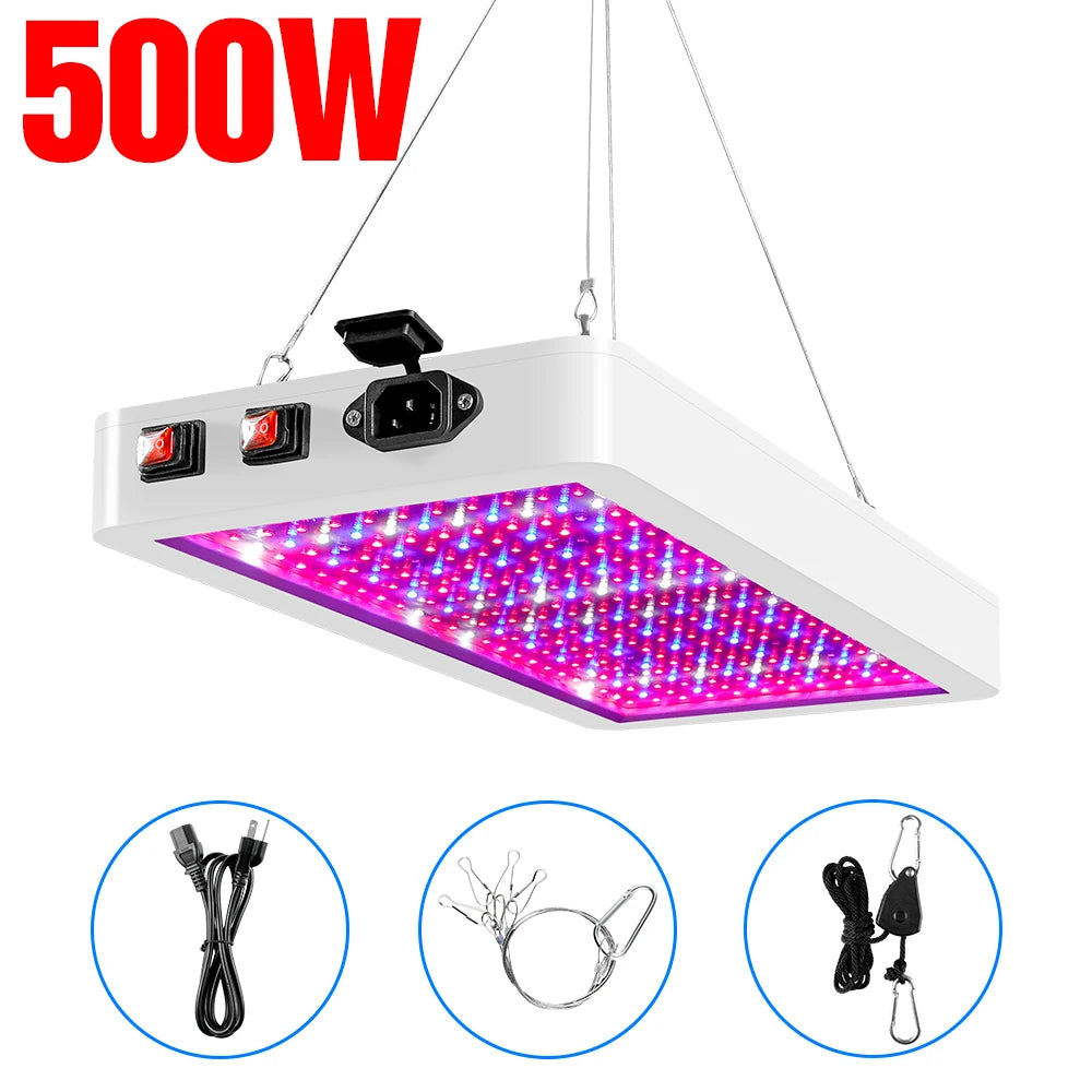 500W 300W LED Full Spectrum Plant Grow Light IR UV Indoor Flower Hydroponics Greenhouse Tent Vegetables Cultivation Growing Lamp