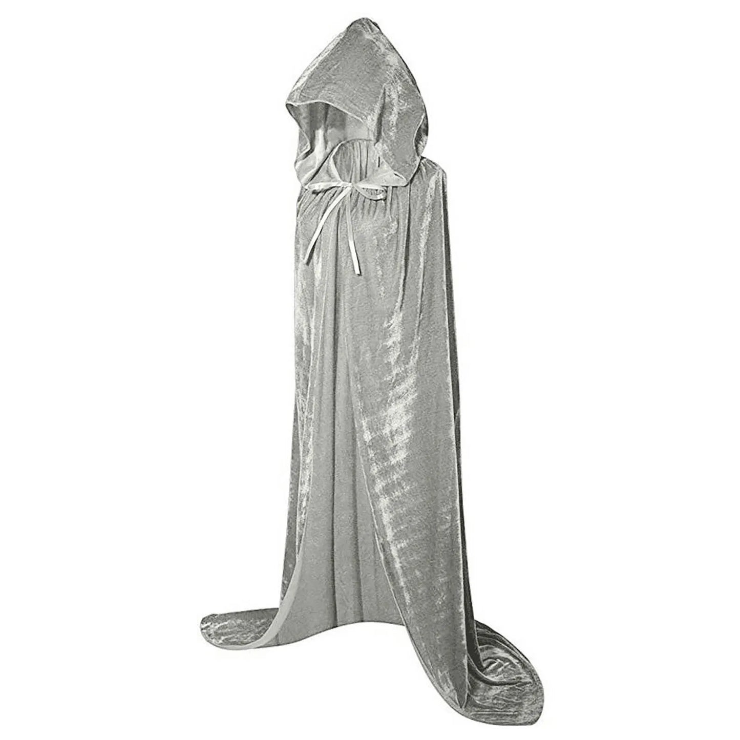 Halloween Costume Unisex Cosplay Death Cape Long Hooded Cloak Wizard Witch Medieval Cape S-Xl Black White Red Coffee Blue