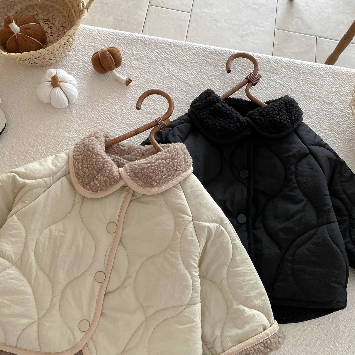 Kids Long Sleeve Warm Home Clothes Toddler Kids Girl Clothes 1-6Y Korean Retro Plus Velvet Baby Boy's Coat 2025 Autumn Winter