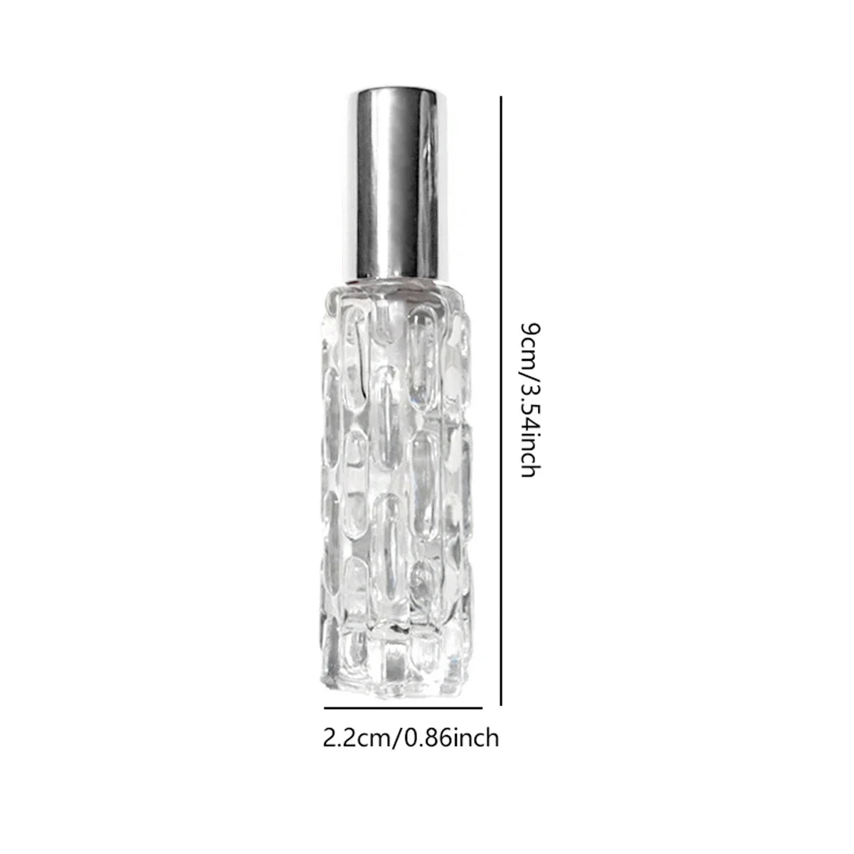 Perfume Bottle 1pc 10ml Glass Spray Bottle Aluminum Line Mist Sprayer Head Perfume Dispenser Bottle Press Empty Bottle Travel
