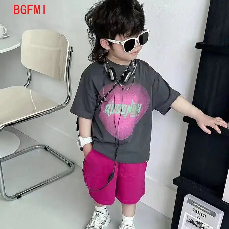 Baby Summer Clothes Boy Sports Sets Kids Loungewear Fashion Outfits Children T-shirts+Shorts 2Pcs Short Sleeves Top Pants Suits
