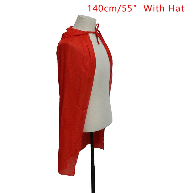 NEW Halloween Costume for men woman kids Female Girl Boy adult Death Scary Devil Role Red Black Vampire Long Cape Cloak Hooded