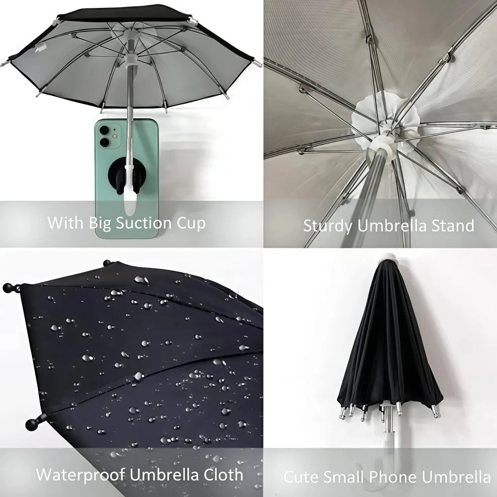 1Set Phone Umbrella Suction Cup Stand for Sun Shad, Outdoor Anti-Glare Cell Cute Sunshade Holder, Car Navigation Shade Visor