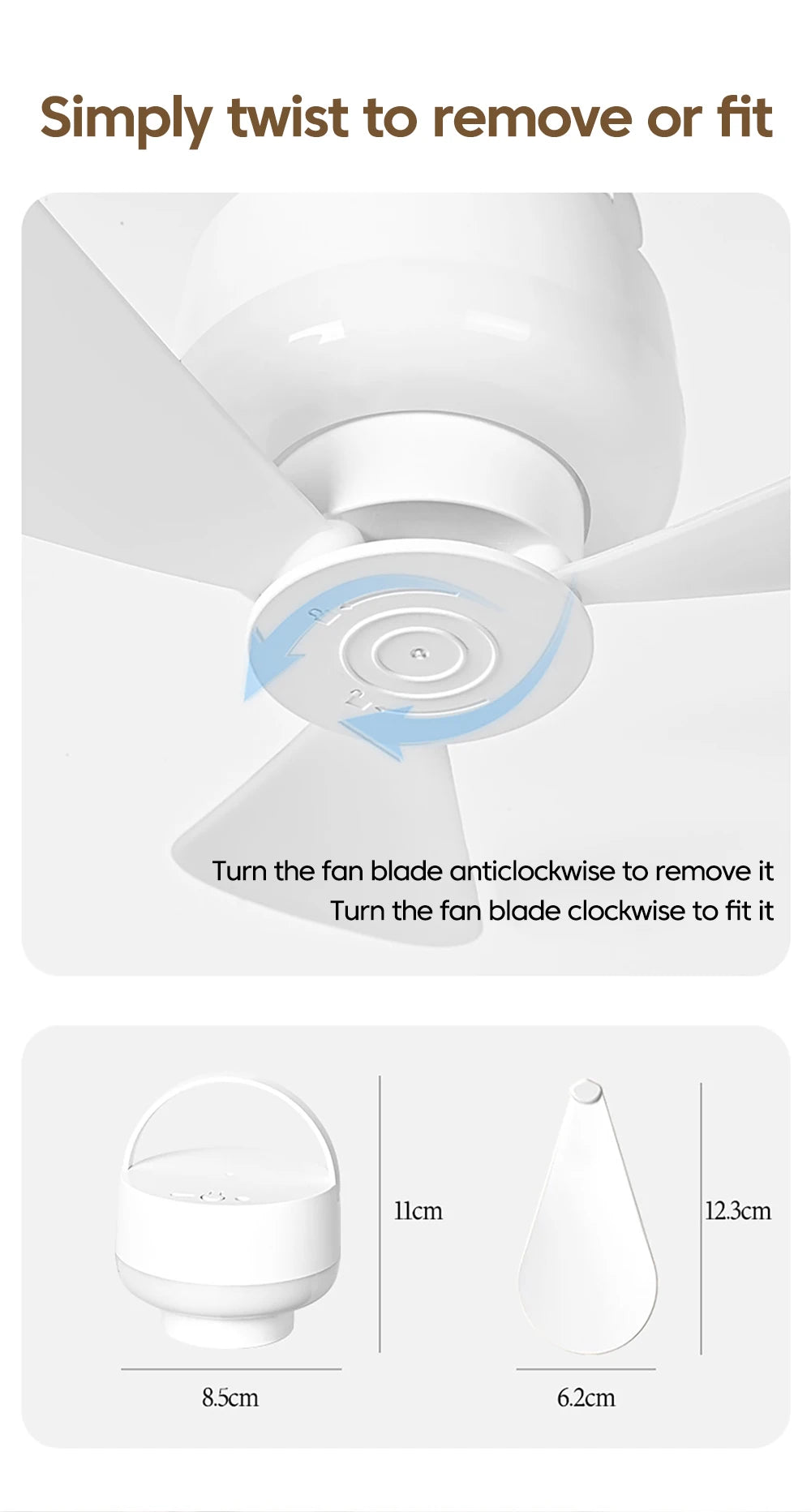 1.5/3M Ceiling Fan With LED Light and Remote Control USB Charging Household Outdoor Camping Tent Student Dormitory Bed Small Fan