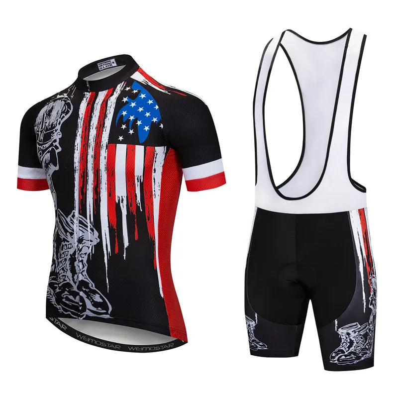 Weimostar Pro Team Cycling Jersey Set Men Mountain Bike Clothing Suits Summer MTB Bicycle Wear Clothes Anti-UV Biking Outfits