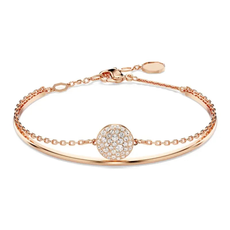 Original 2025 New Luxury Stainless Steel Simple Fine Jewelry for Women Round Necklace Bracelet Earrings Party Accessories